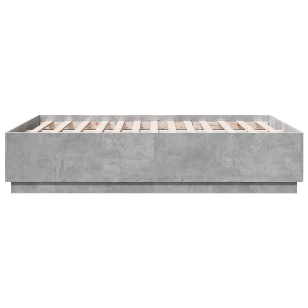 Bedframe bewerkt hout betongrijs 120x190 cm is nu te koop bij PeponiXL, paradijselijk wonen!
