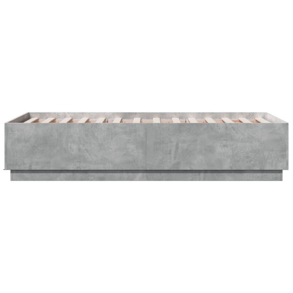 Bedframe bewerkt hout betongrijs 90x190 cm is nu te koop bij PeponiXL, paradijselijk wonen!
