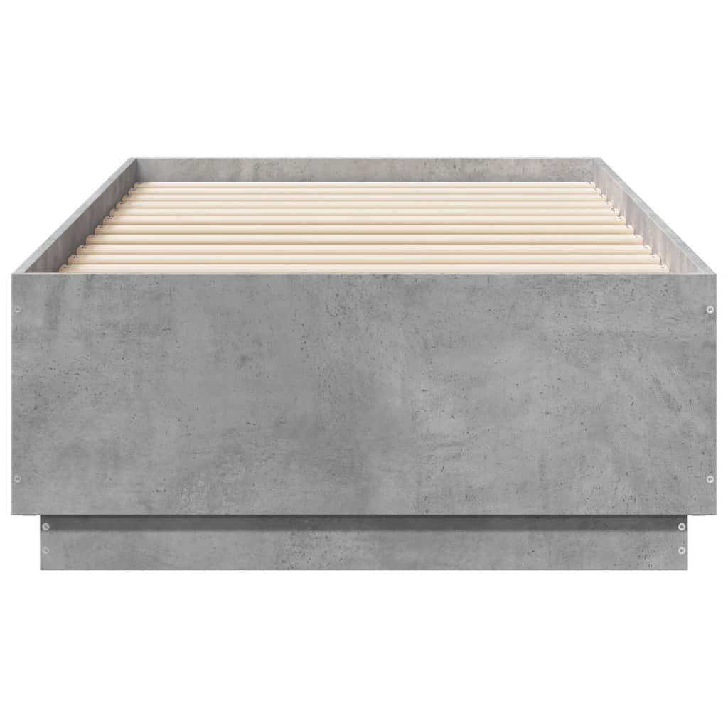 Bedframe bewerkt hout betongrijs 75x190 cm is nu te koop bij PeponiXL, paradijselijk wonen!