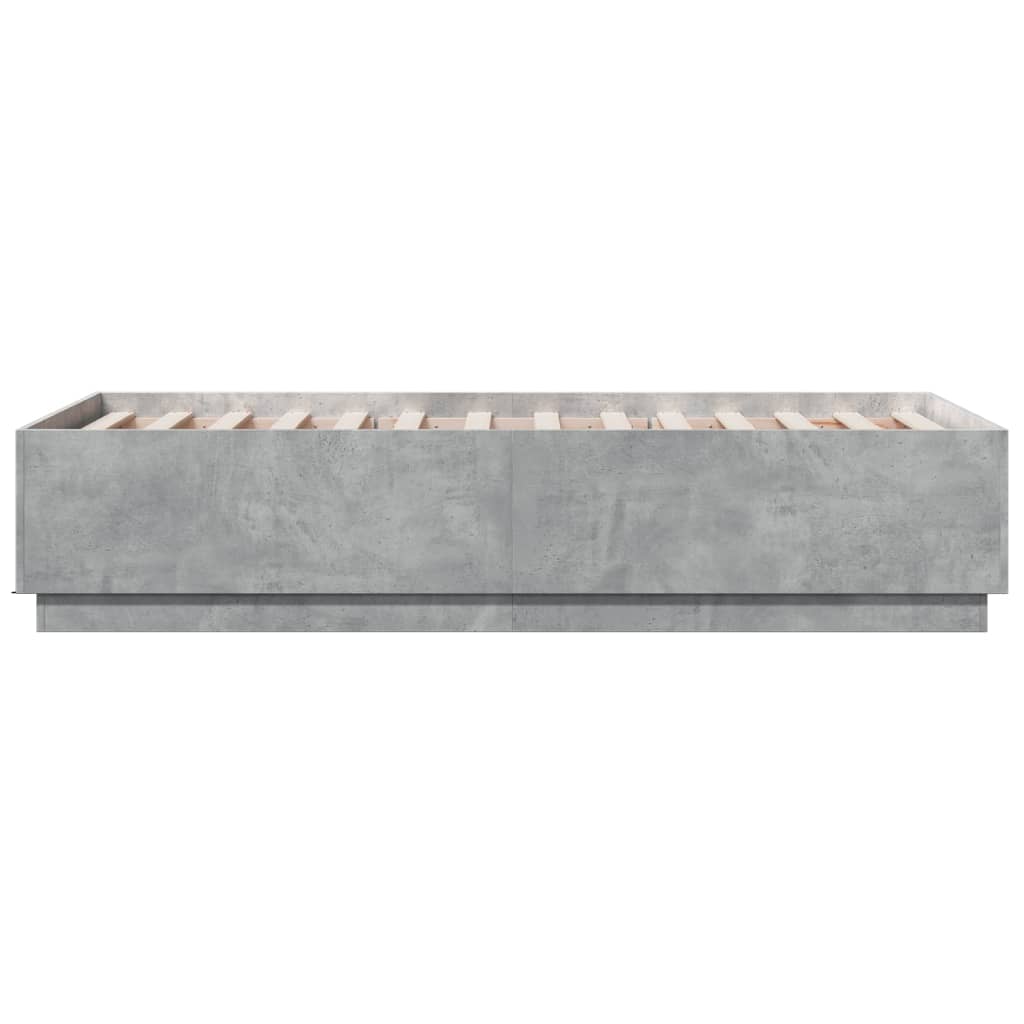 Bedframe bewerkt hout betongrijs 75x190 cm is nu te koop bij PeponiXL, paradijselijk wonen!