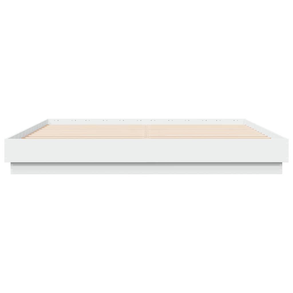 Bedframe met LED-verlichting wit 200x200 cm is nu te koop bij PeponiXL, paradijselijk wonen!