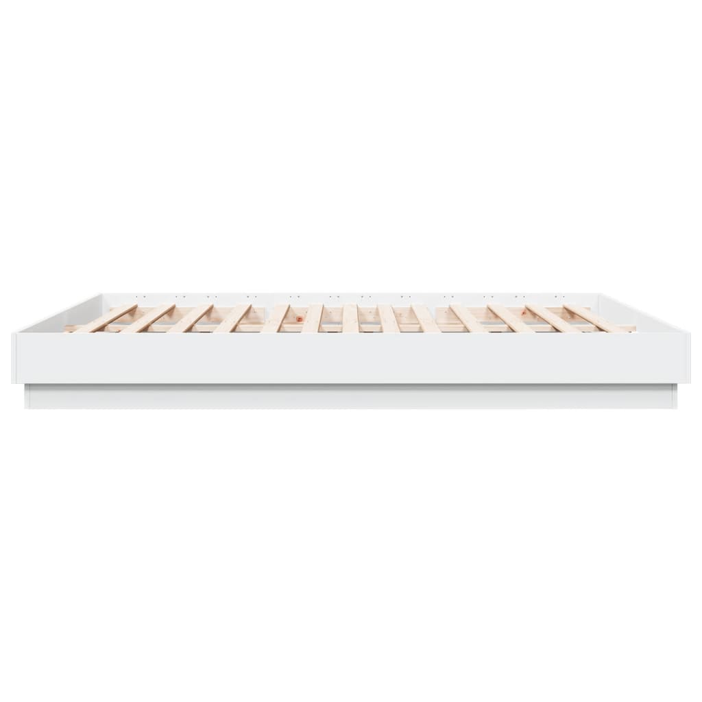 Bedframe met LED-verlichting wit 200x200 cm is nu te koop bij PeponiXL, paradijselijk wonen!