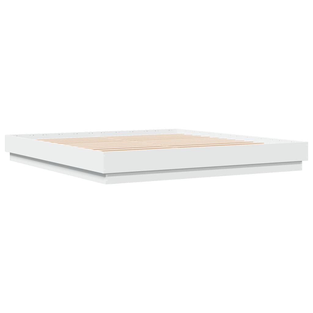 Bedframe met LED-verlichting wit 200x200 cm is nu te koop bij PeponiXL, paradijselijk wonen!