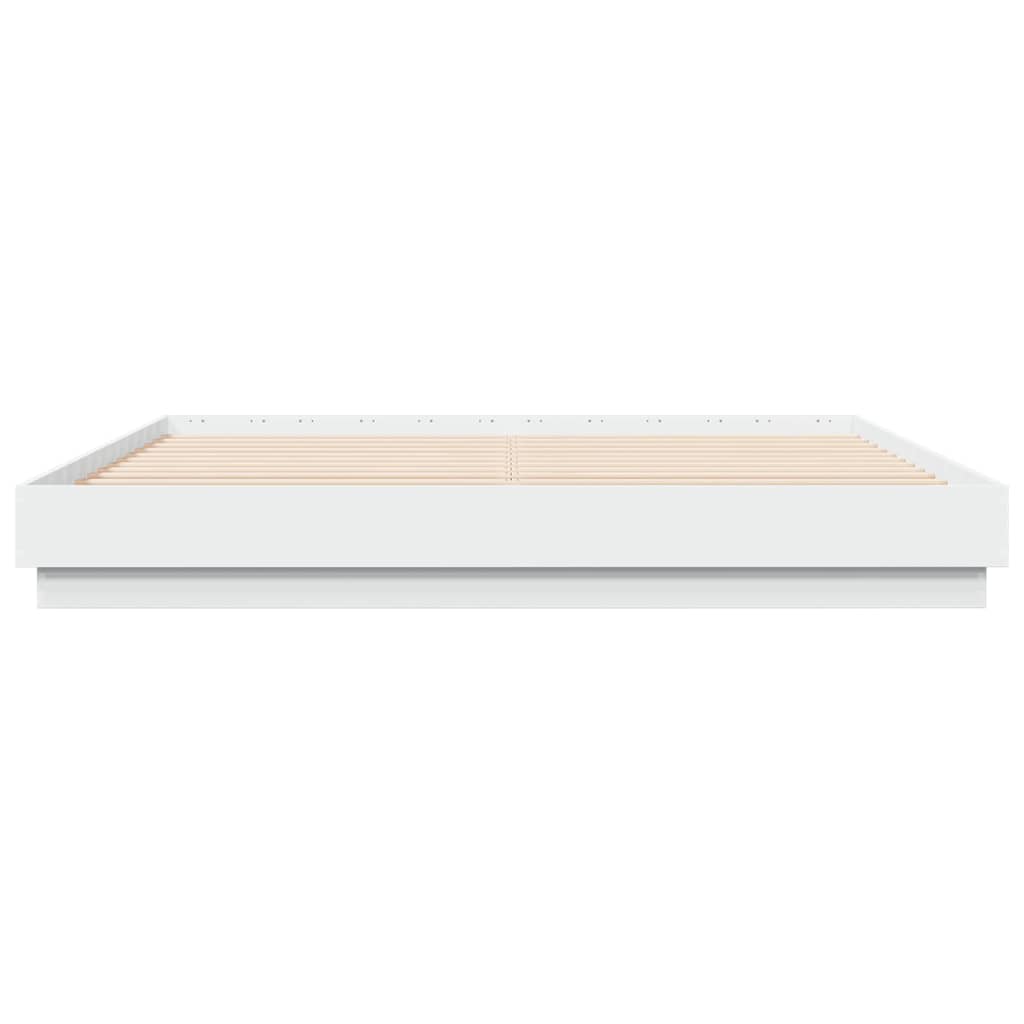 Bedframe met LED-verlichting wit 180x200 cm is nu te koop bij PeponiXL, paradijselijk wonen!