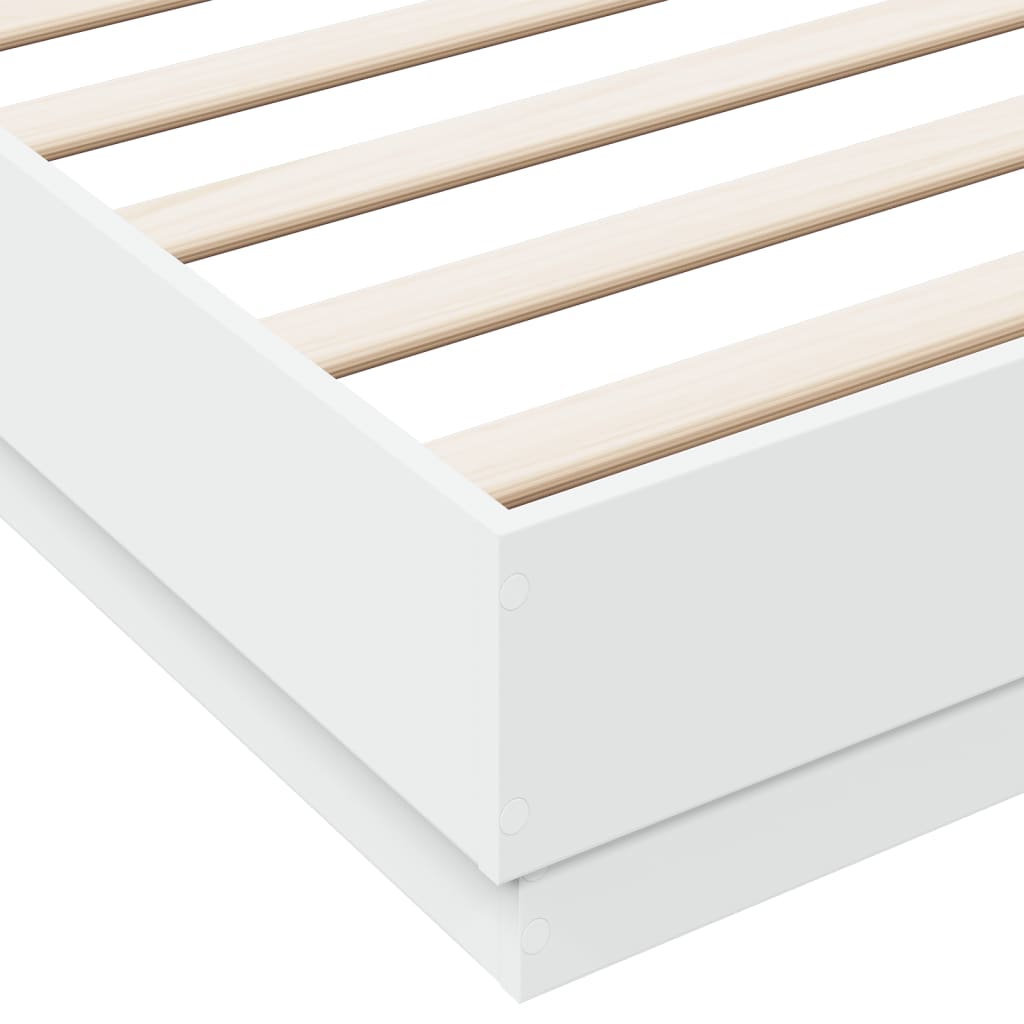Bedframe met LED-verlichting wit 180x200 cm is nu te koop bij PeponiXL, paradijselijk wonen!