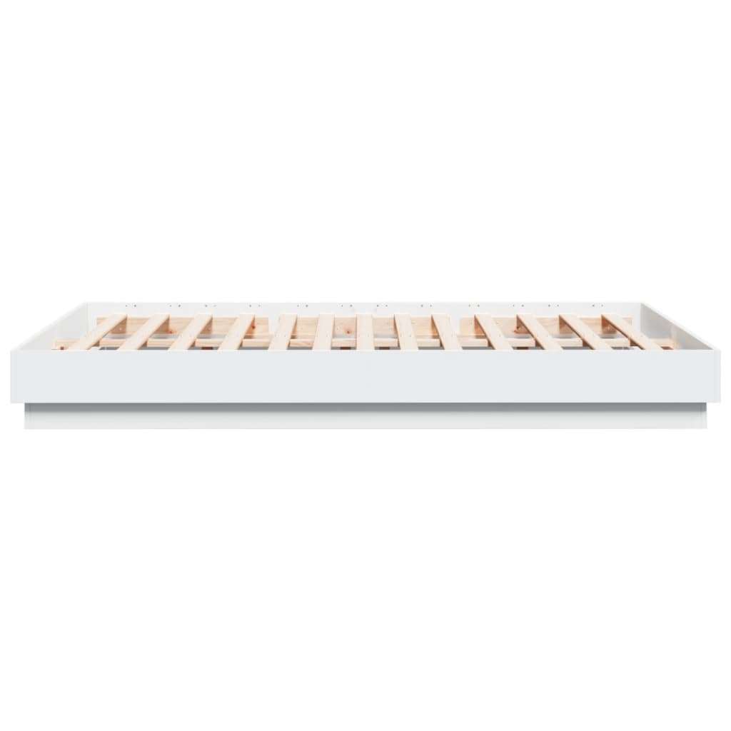 Bedframe met LED-verlichting wit 150x200 cm is nu te koop bij PeponiXL, paradijselijk wonen!