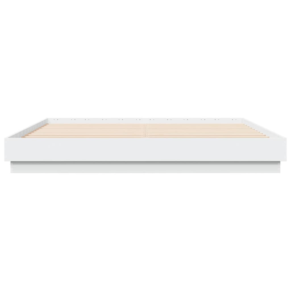 Bedframe massief hout wit 200x200 cm is nu te koop bij PeponiXL, paradijselijk wonen!
