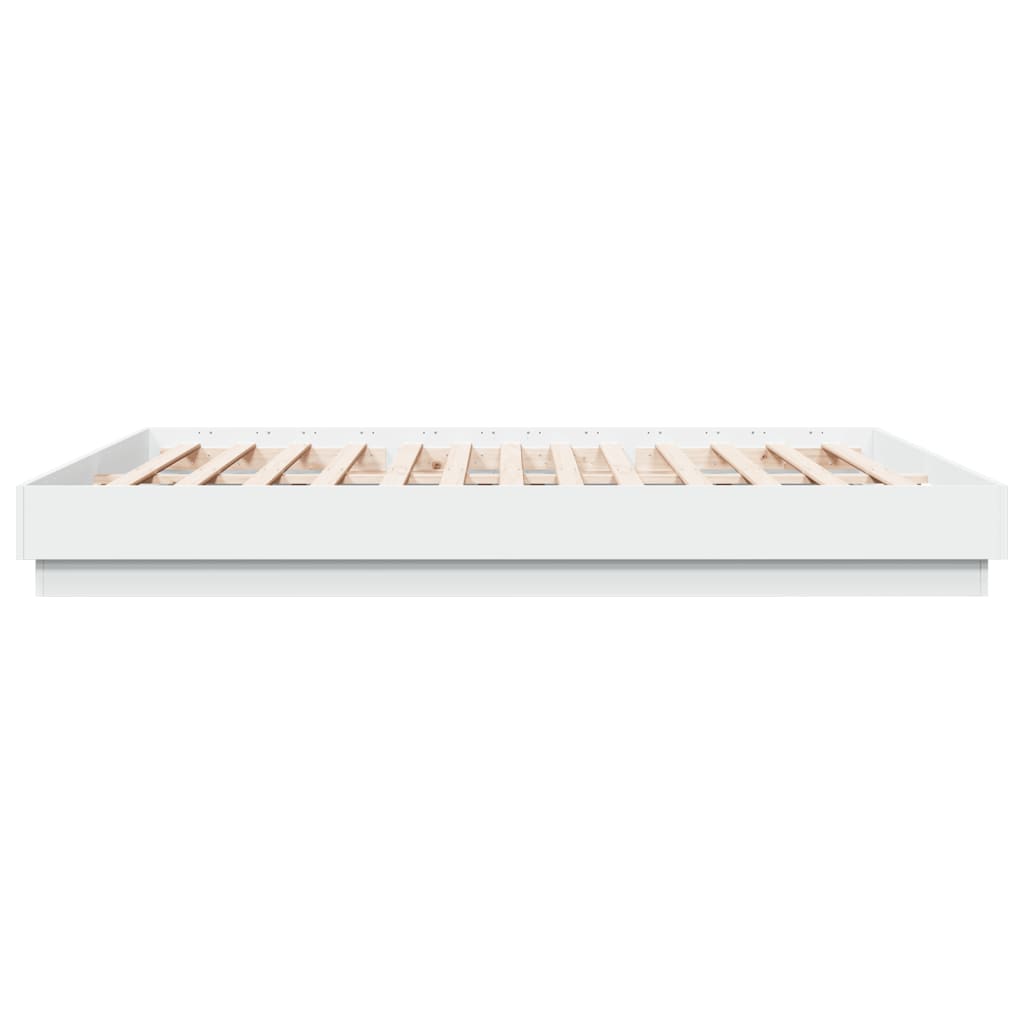 Bedframe massief hout wit 200x200 cm is nu te koop bij PeponiXL, paradijselijk wonen!