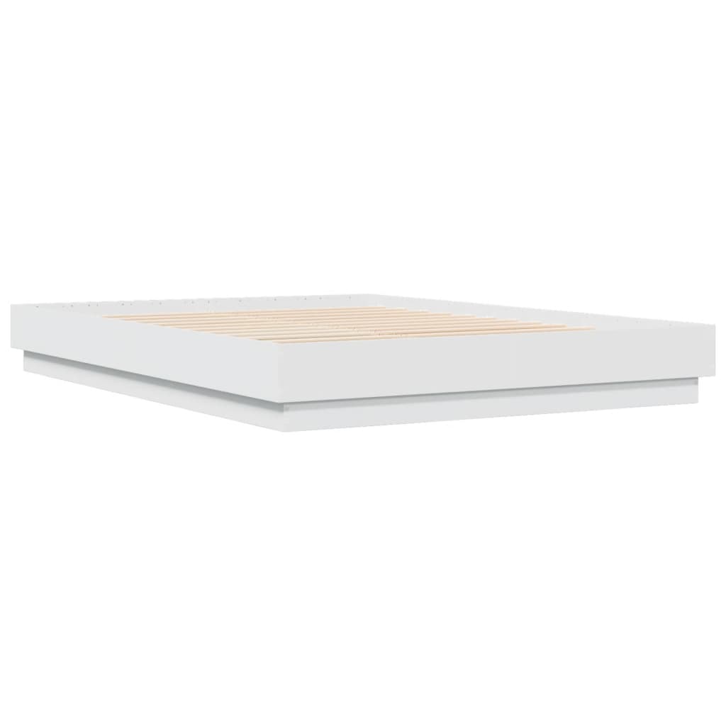 Bedframe bewerkt hout wit 150x200 cm is nu te koop bij PeponiXL, paradijselijk wonen!