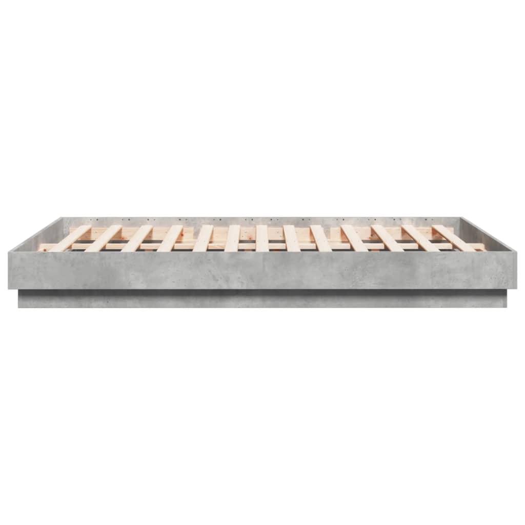 Bedframe bewerkt hout betongrijs 120x200 cm is nu te koop bij PeponiXL, paradijselijk wonen!