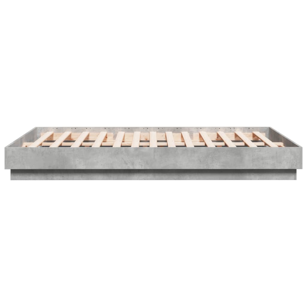 Bedframe bewerkt hout betongrijs 120x200 cm is nu te koop bij PeponiXL, paradijselijk wonen!