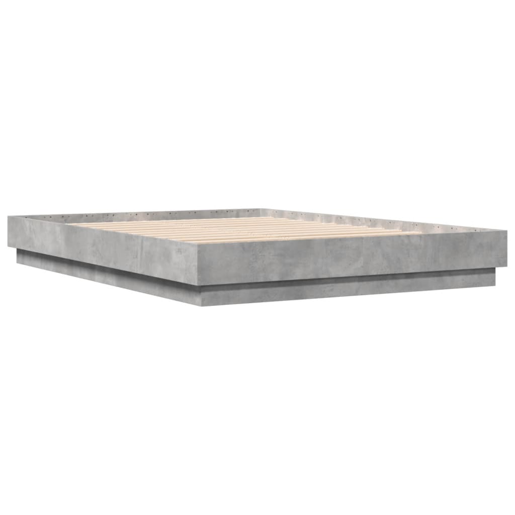 Bedframe bewerkt hout betongrijs 120x200 cm is nu te koop bij PeponiXL, paradijselijk wonen!
