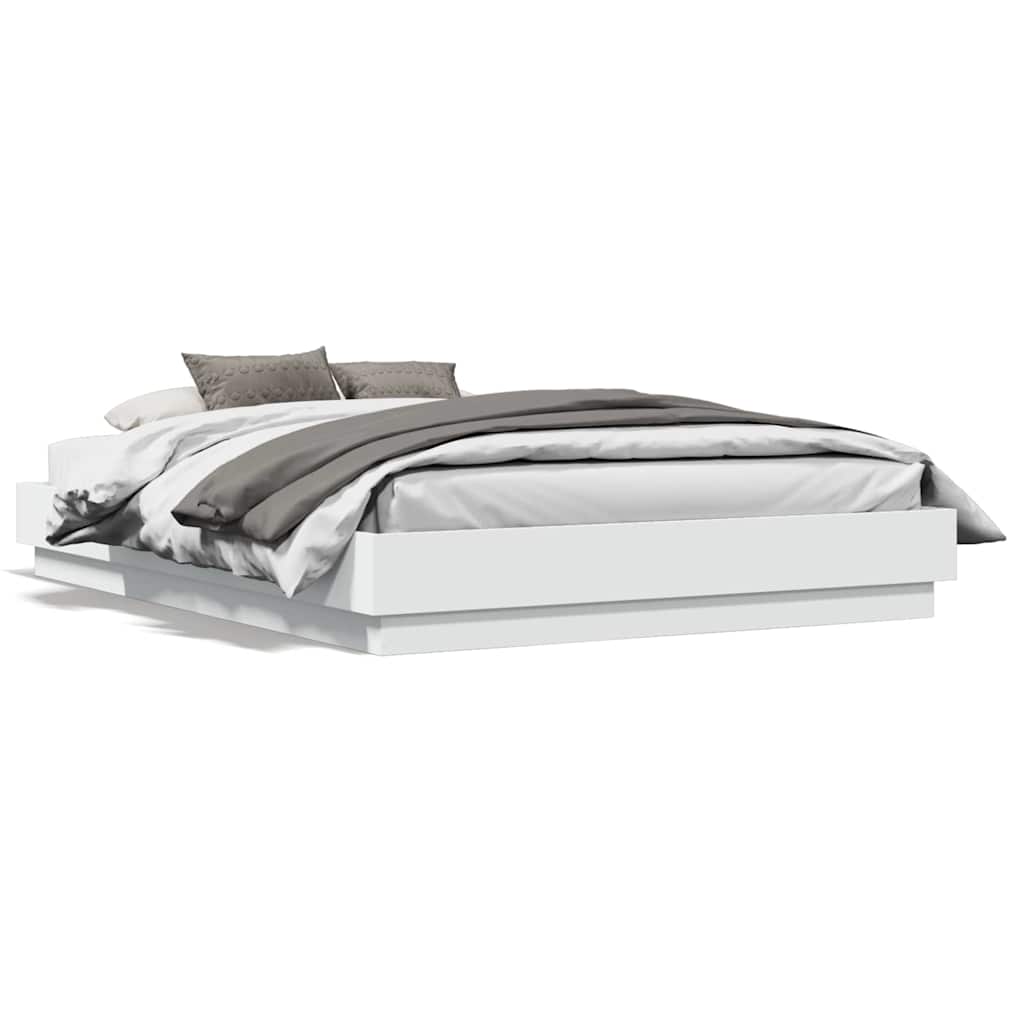 Bedframe bewerkt hout wit 120x190 cm is nu te koop bij PeponiXL, paradijselijk wonen!