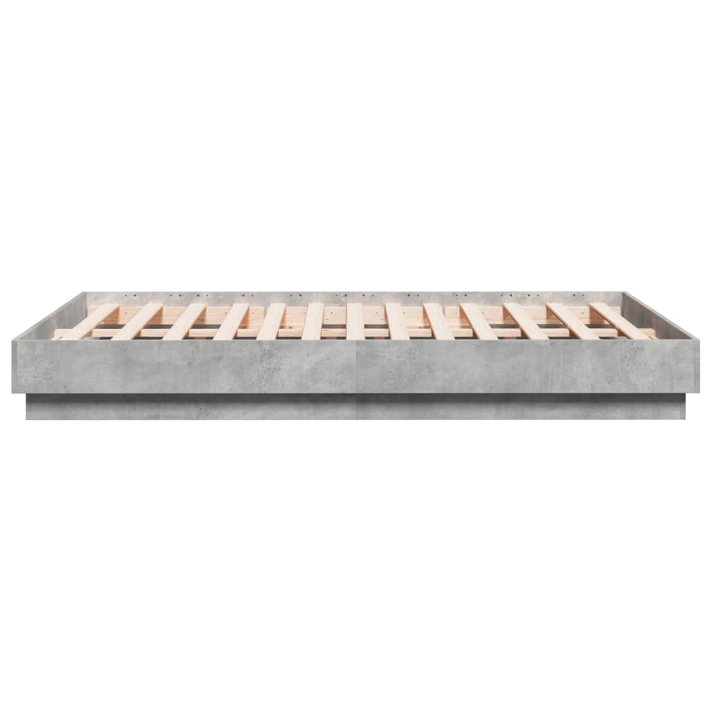 Bedframe bewerkt hout betongrijs 120x190 cm is nu te koop bij PeponiXL, paradijselijk wonen!