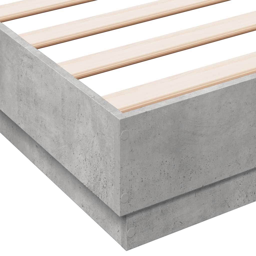 Bedframe bewerkt hout betongrijs 120x190 cm is nu te koop bij PeponiXL, paradijselijk wonen!