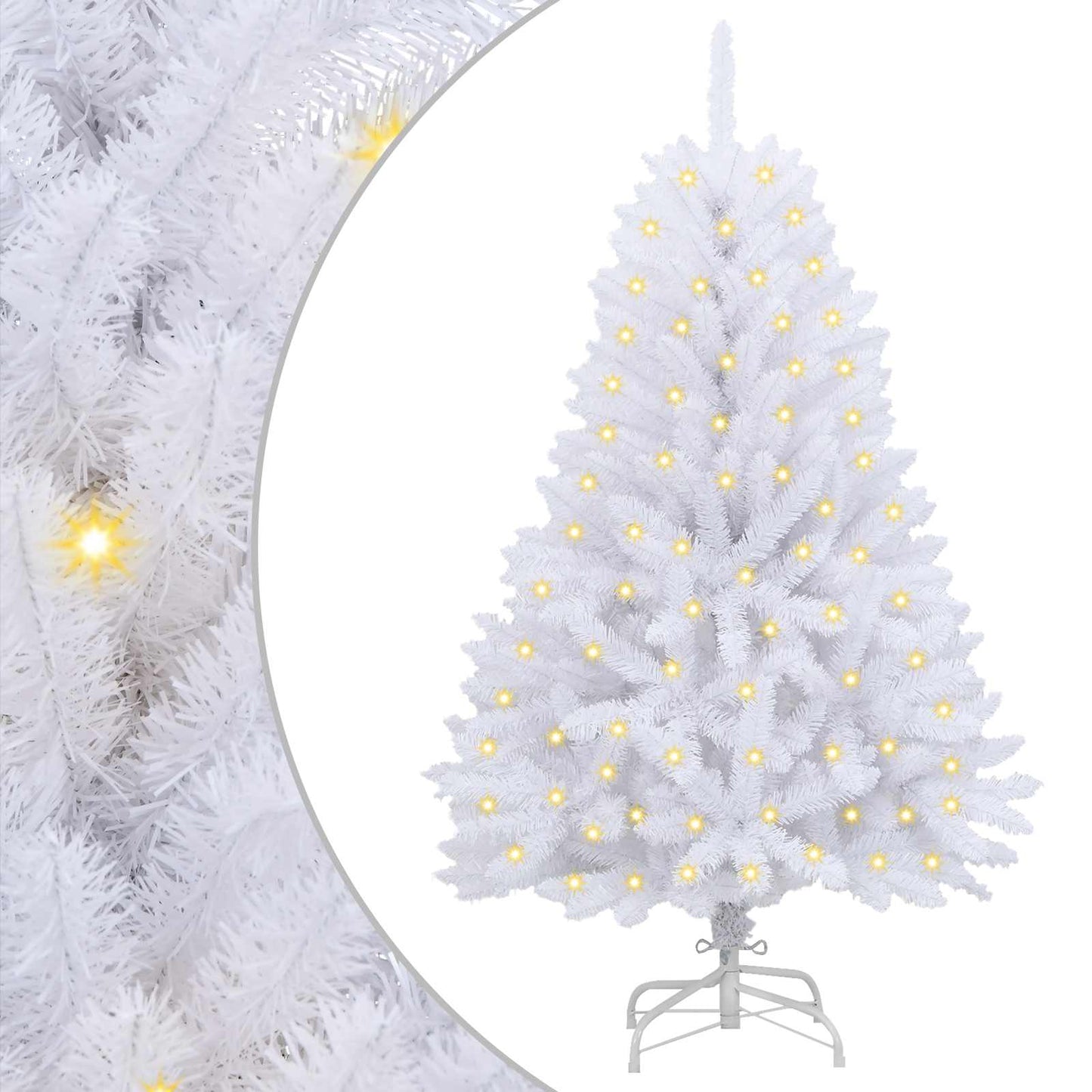 Kunstkerstboom met 150 LED Wit 120 cm PVC en Metaal is nu te koop bij PeponiXL, paradijselijk wonen!