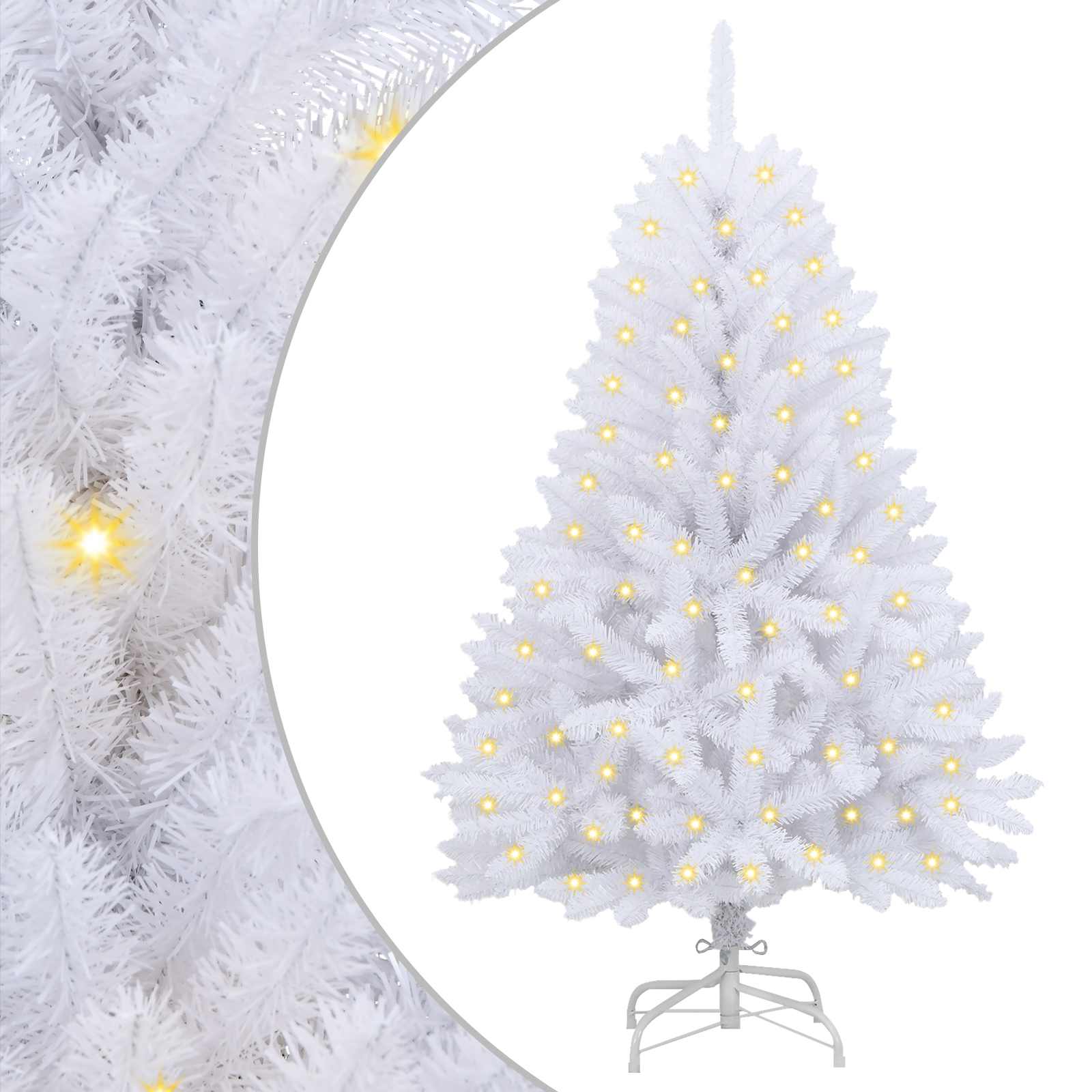 Kunstkerstboom met 150 LED Wit 120 cm PVC en Metaal is nu te koop bij PeponiXL, paradijselijk wonen!