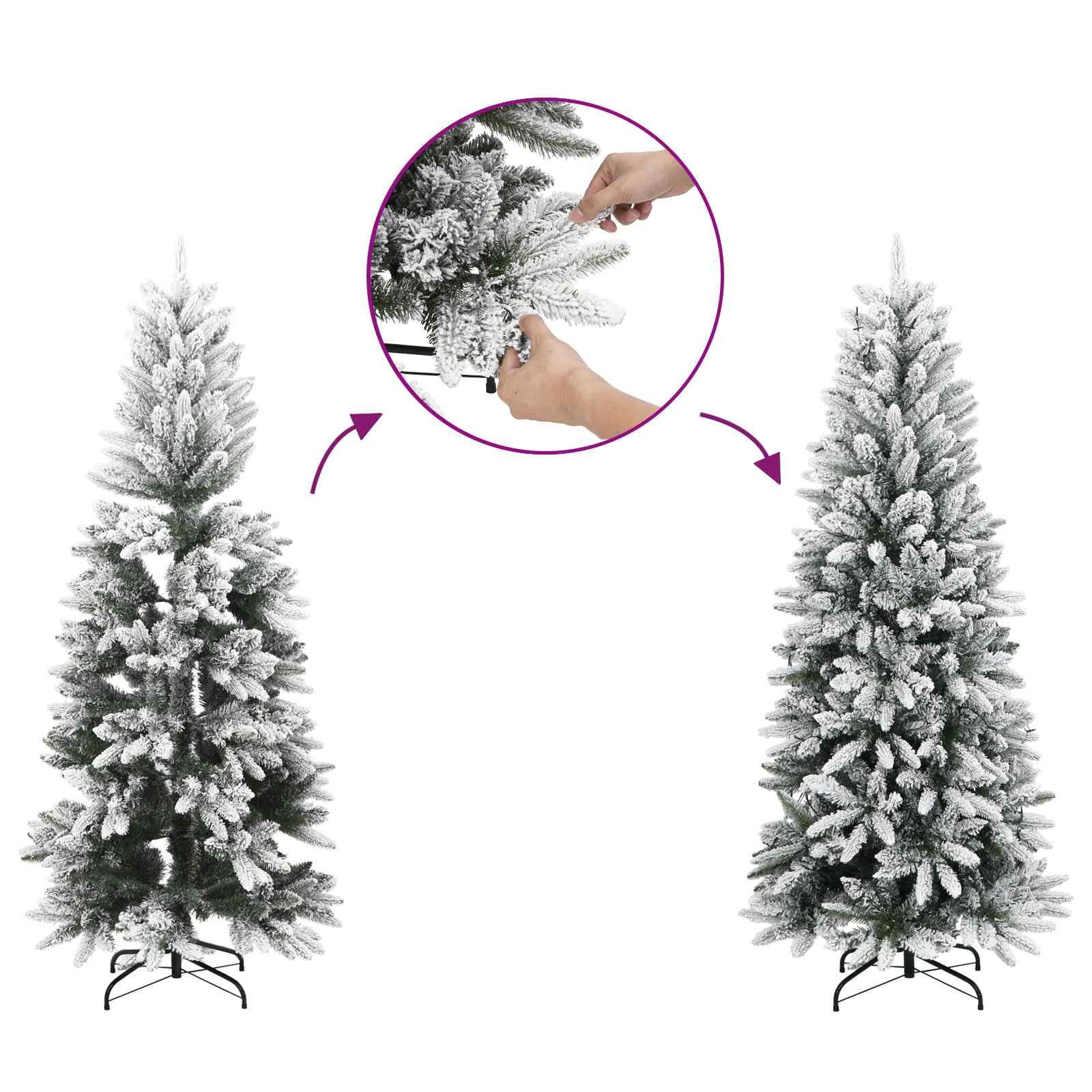 Kunstkerstboom met 150 LED Wit 120 cm PVC en Metaal is nu te koop bij PeponiXL, paradijselijk wonen!