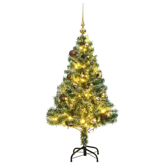Kunstkerstboom met 150 LED's kerstballen en sneeuw 120 cm is nu te koop bij PeponiXL, paradijselijk wonen!
