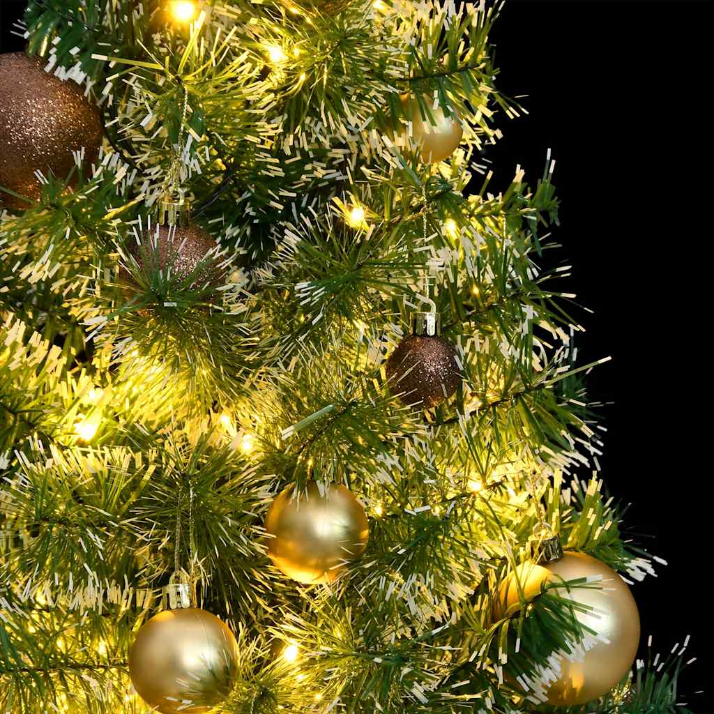 Kunstkerstboom met 150 LED's kerstballen en sneeuw 120 cm is nu te koop bij PeponiXL, paradijselijk wonen!