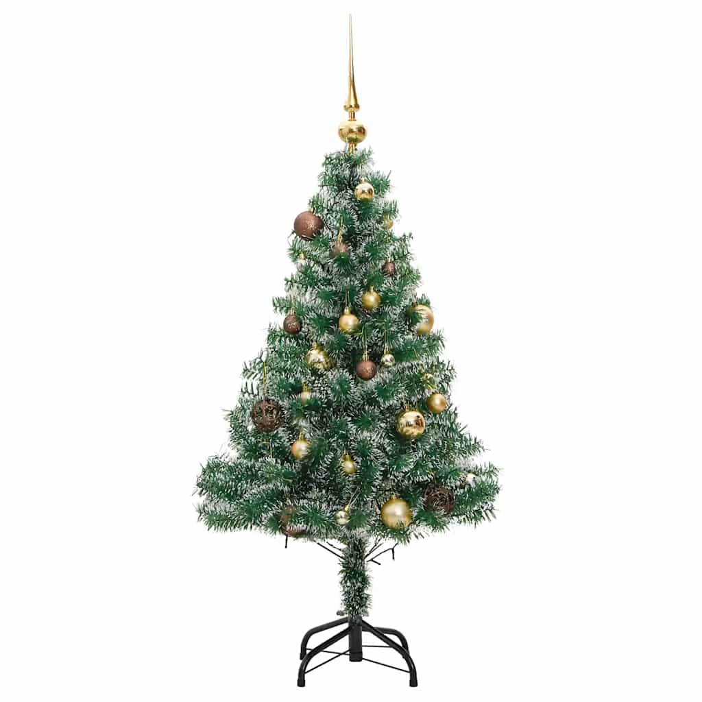 Kunstkerstboom met 150 LED's kerstballen en sneeuw 120 cm is nu te koop bij PeponiXL, paradijselijk wonen!