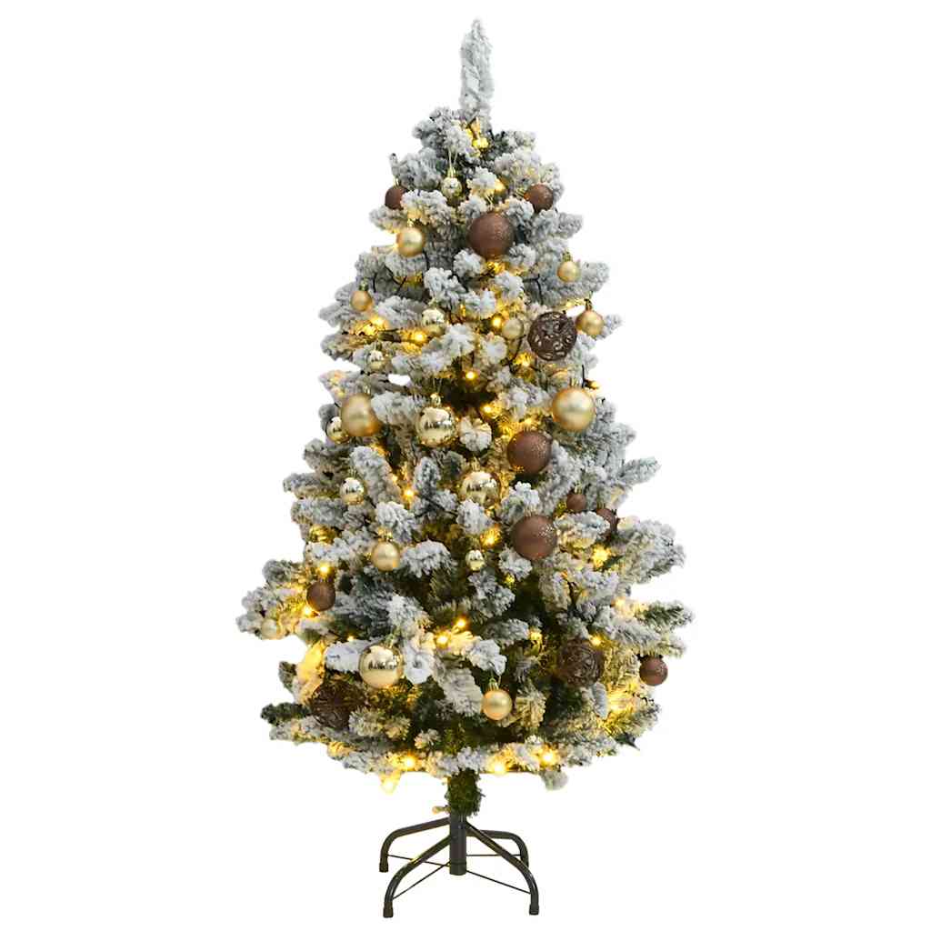 Kunstkerstboom met scharnieren 150 LED en kerstballen 120 cm is nu te koop bij PeponiXL, paradijselijk wonen!