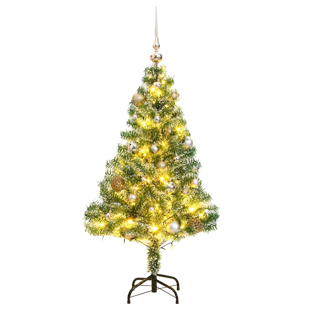 Kunstkerstboom met 150 LED's kerstballen en sneeuw 120 cm is nu te koop bij PeponiXL, paradijselijk wonen!