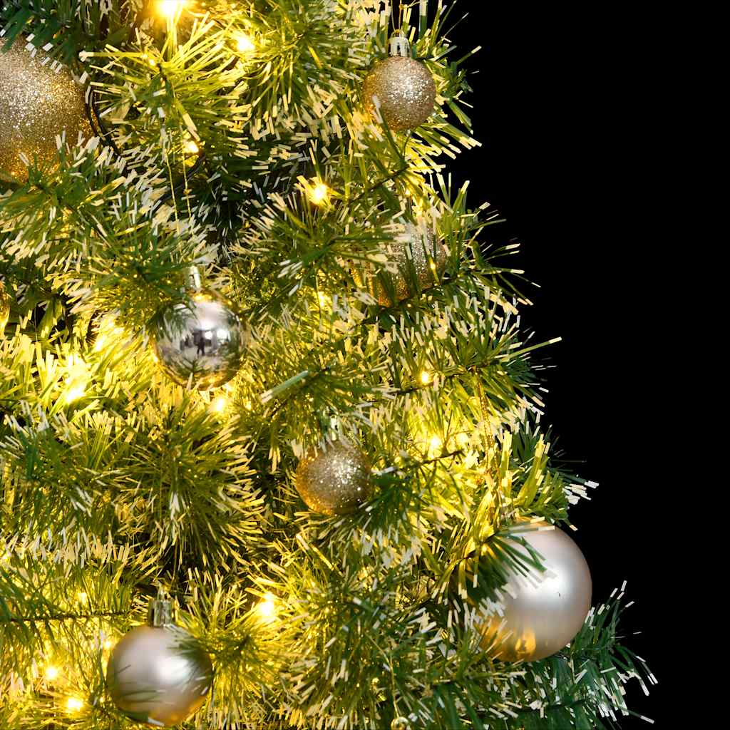 Kunstkerstboom met 150 LED's kerstballen en sneeuw 120 cm is nu te koop bij PeponiXL, paradijselijk wonen!