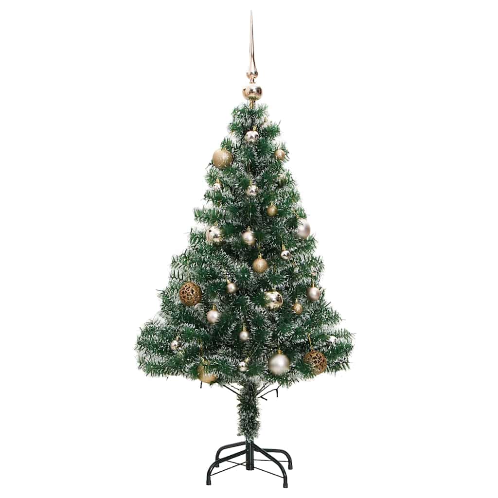 Kunstkerstboom met 150 LED's kerstballen en sneeuw 120 cm is nu te koop bij PeponiXL, paradijselijk wonen!