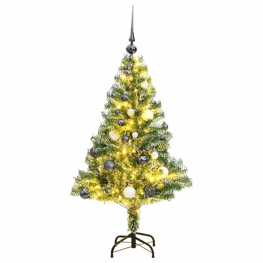 Kunstkerstboom met 150 LED's kerstballen en sneeuw 120 cm is nu te koop bij PeponiXL, paradijselijk wonen!