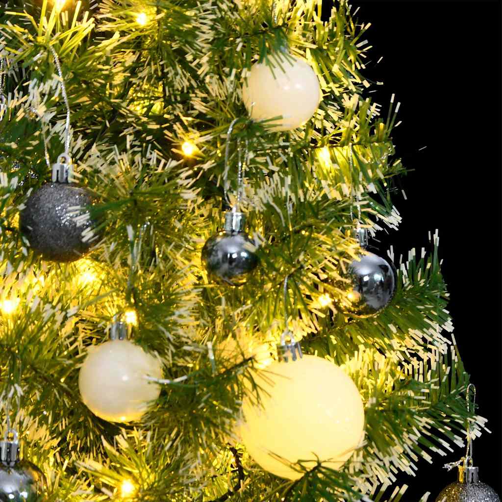 Kunstkerstboom met 150 LED's kerstballen en sneeuw 120 cm is nu te koop bij PeponiXL, paradijselijk wonen!