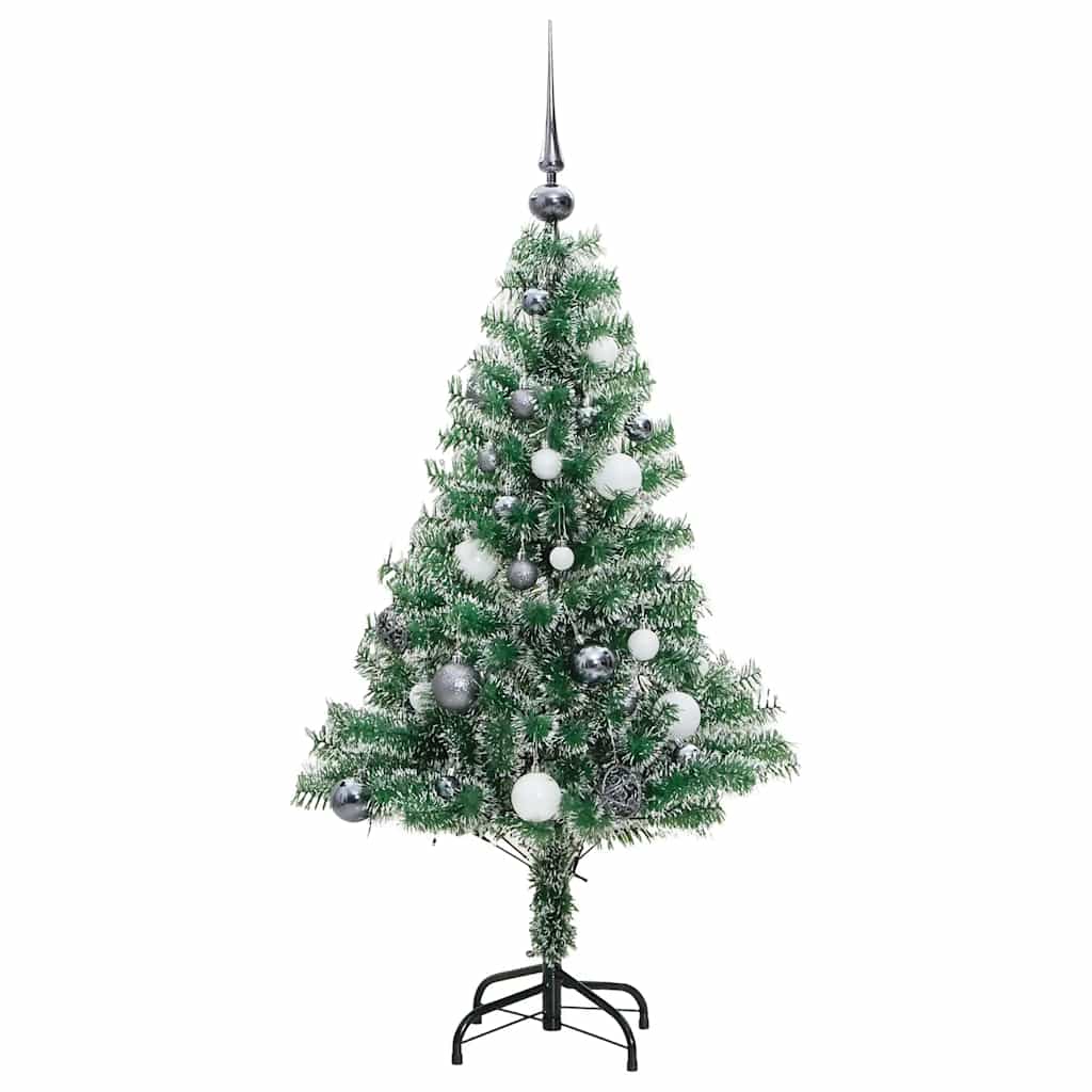 Kunstkerstboom met 150 LED's kerstballen en sneeuw 120 cm is nu te koop bij PeponiXL, paradijselijk wonen!