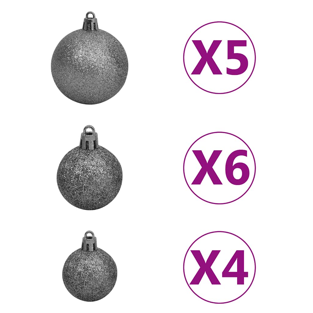 Kunstkerstboom met scharnieren 150 LED en kerstballen 120 cm is nu te koop bij PeponiXL, paradijselijk wonen!