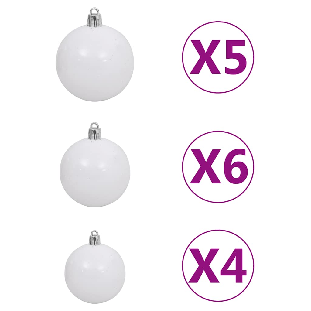 Kunstkerstboom met scharnieren 150 LED en kerstballen 120 cm is nu te koop bij PeponiXL, paradijselijk wonen!