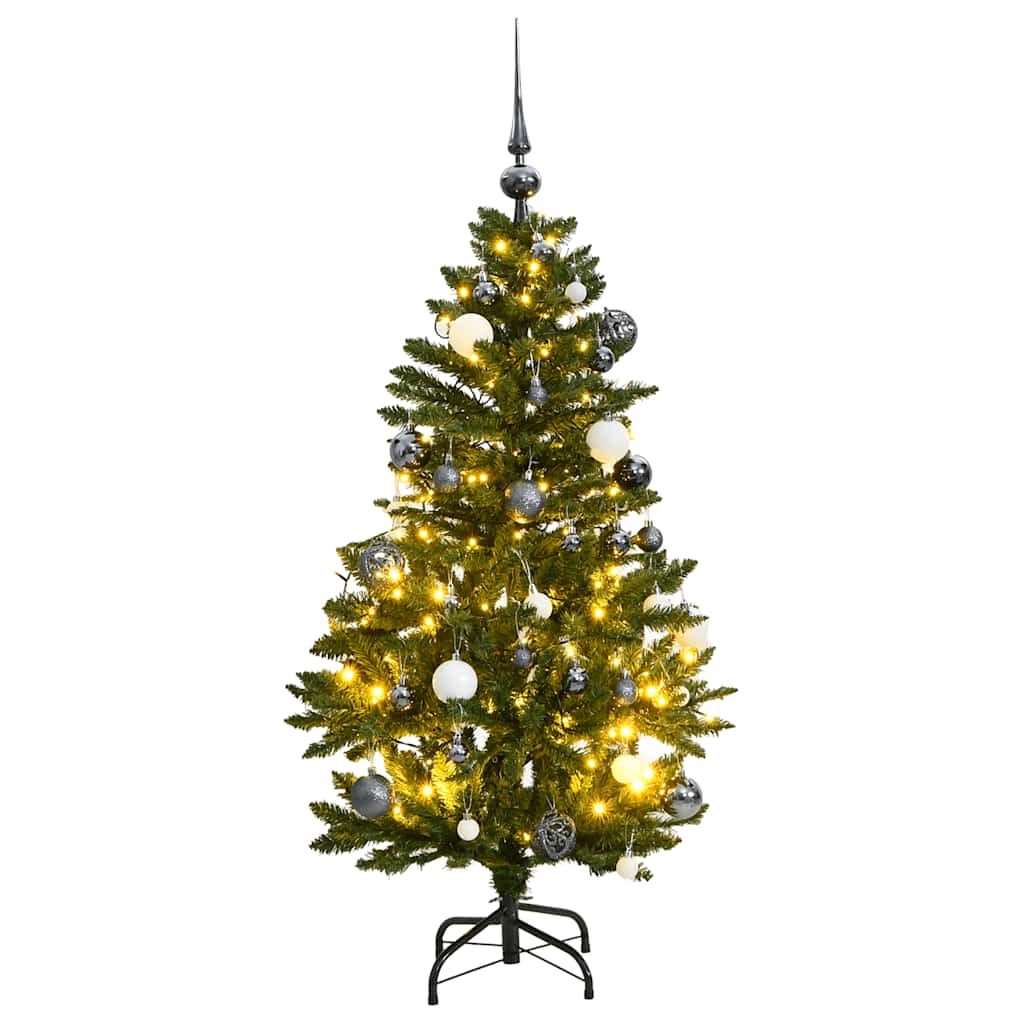 Kunstkerstboom met scharnieren 150 LED's en kerstballen 150 cm is nu te koop bij PeponiXL, paradijselijk wonen!