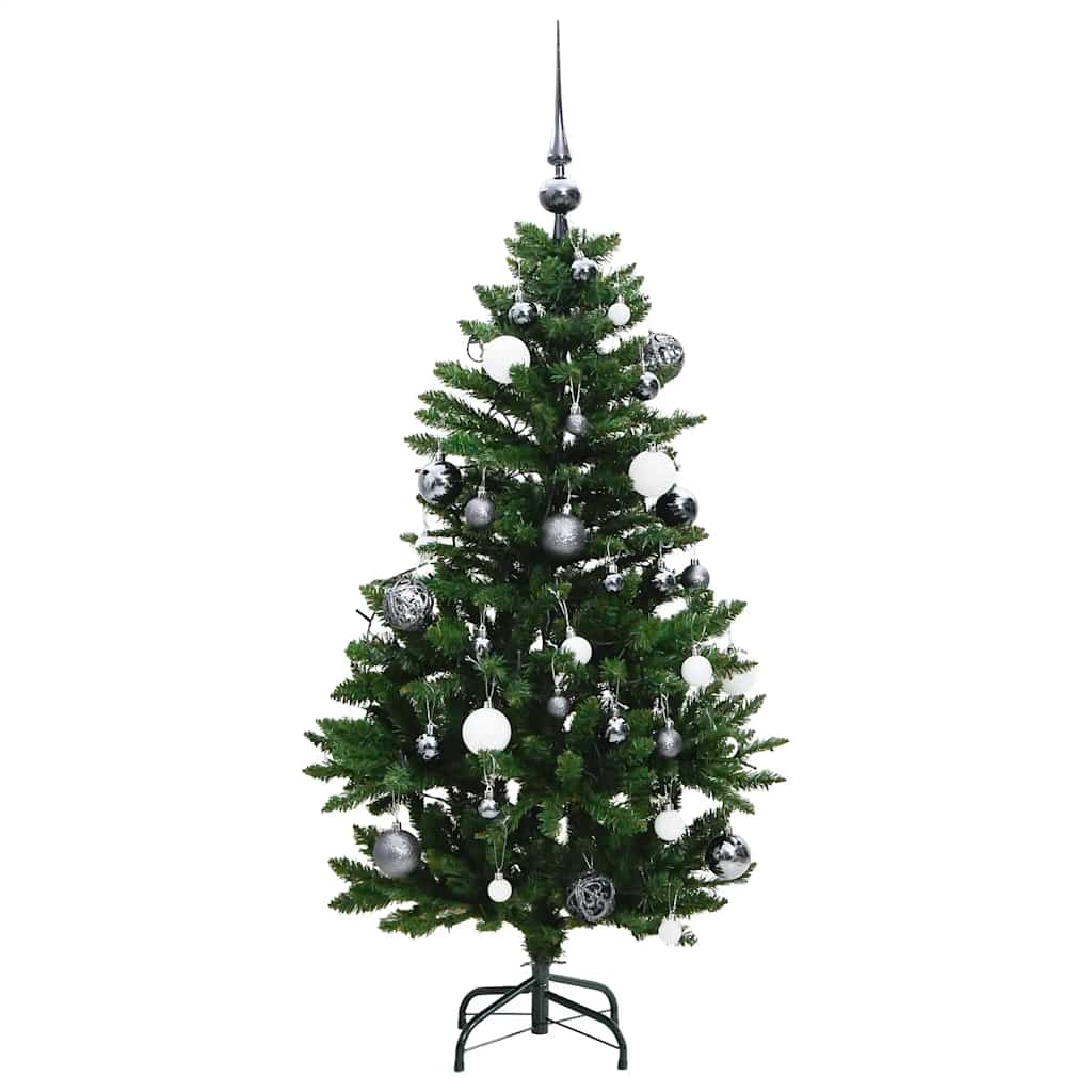 Kunstkerstboom met scharnieren 150 LED's en kerstballen 150 cm is nu te koop bij PeponiXL, paradijselijk wonen!