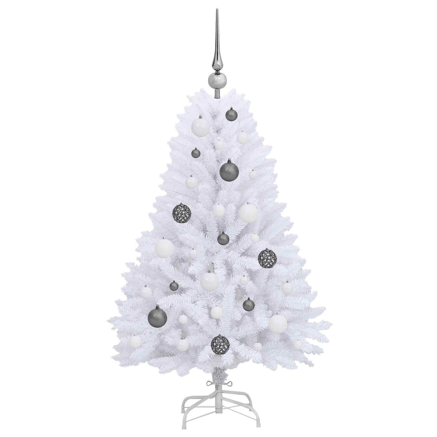 Kunstkerstboom Wit 68 x 68 x 120 cm PVC en Metaal is nu te koop bij PeponiXL, paradijselijk wonen!