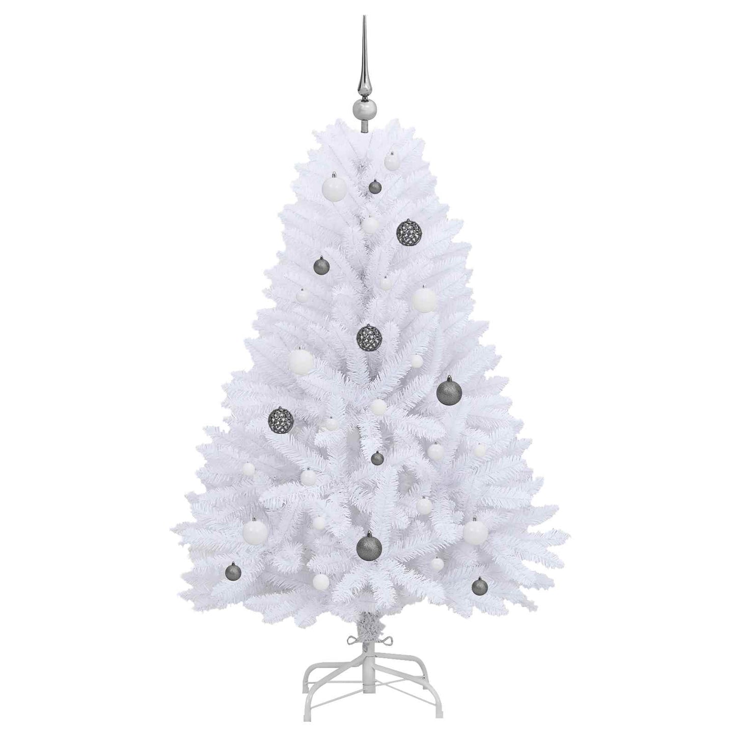Kunstkerstboom Wit 80 x 80 x 150 cm PVC en Metaal is nu te koop bij PeponiXL, paradijselijk wonen!