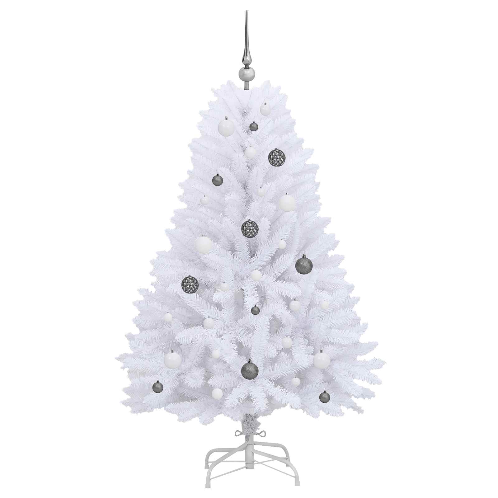 Kunstkerstboom Wit 80 x 80 x 150 cm PVC en Metaal is nu te koop bij PeponiXL, paradijselijk wonen!
