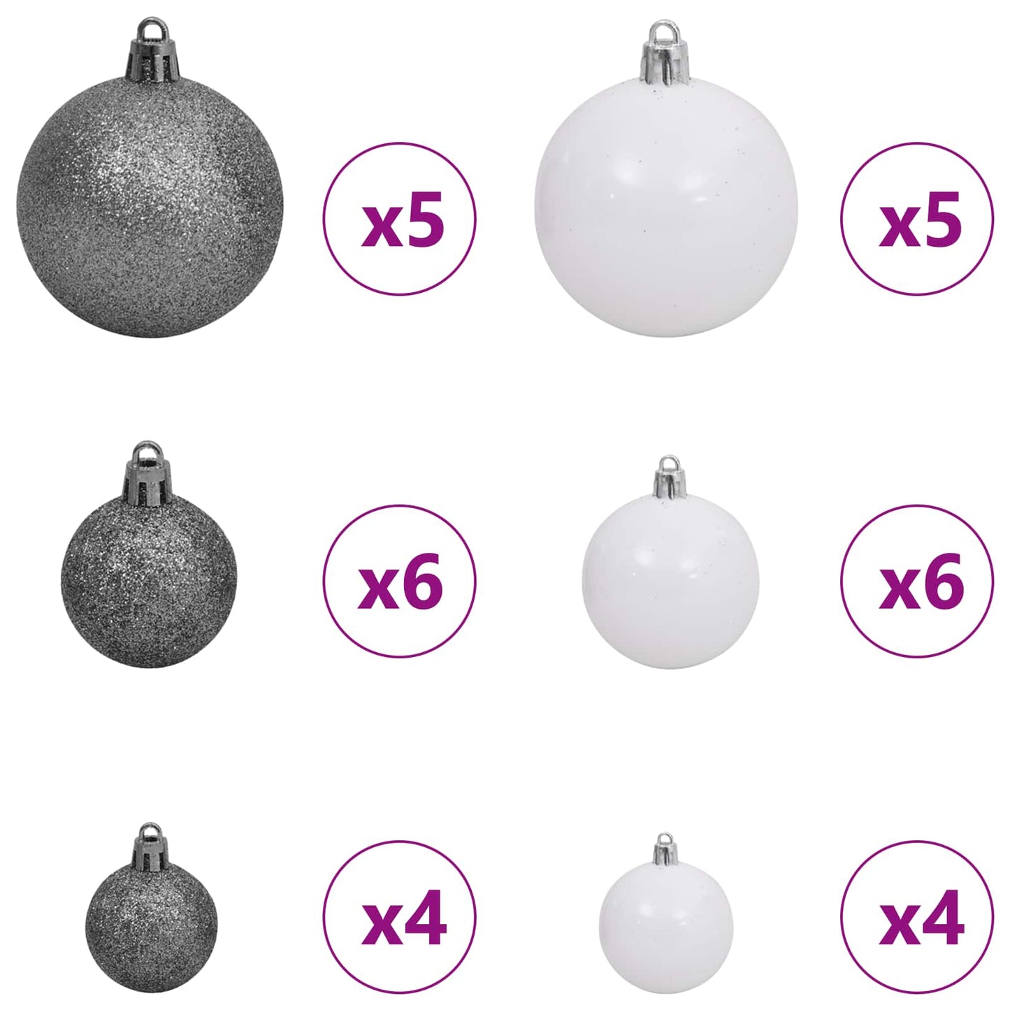 Kunstkerstboom Wit 80 x 80 x 150 cm PVC en Metaal is nu te koop bij PeponiXL, paradijselijk wonen!