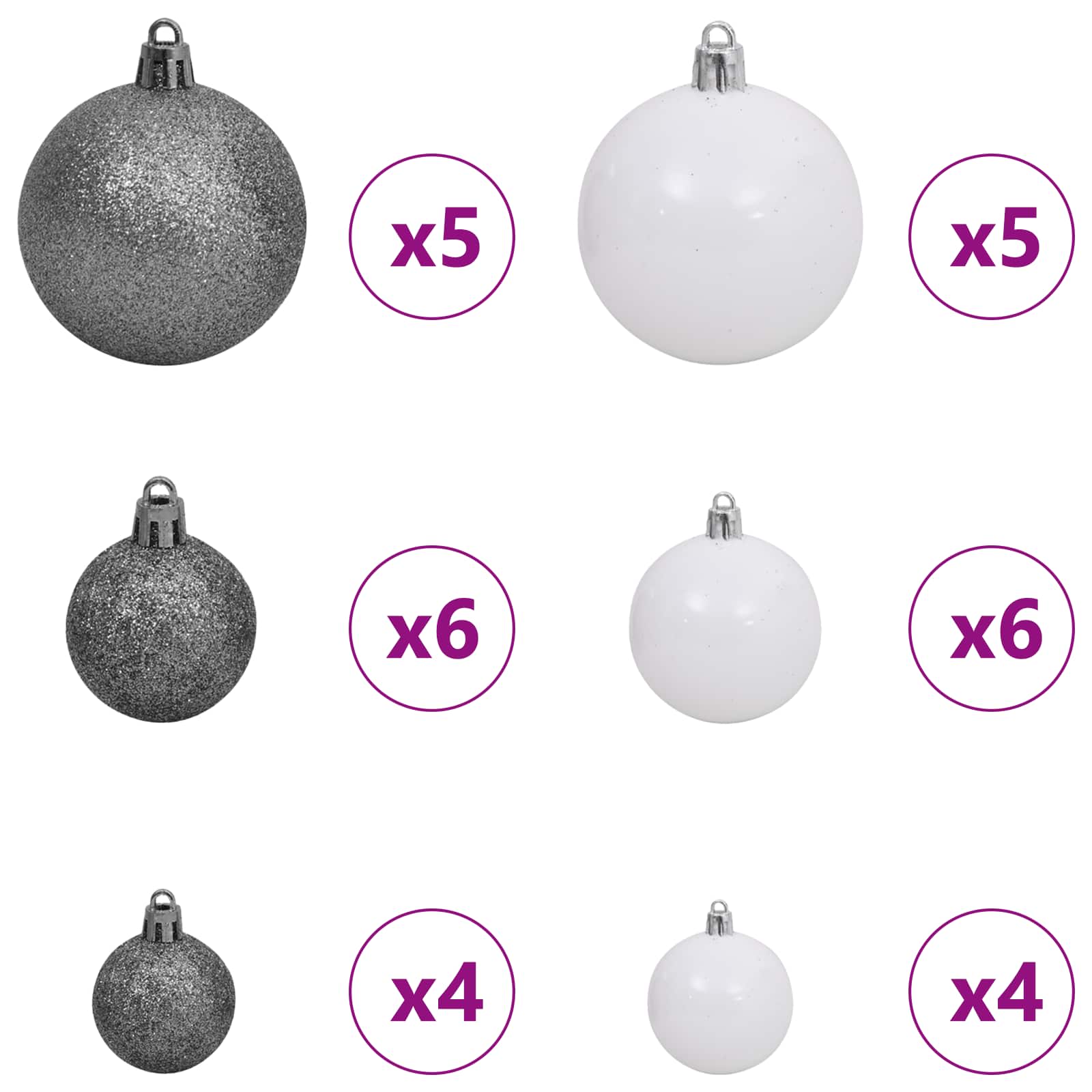 Kunstkerstboom Wit 80 x 80 x 150 cm PVC en Metaal is nu te koop bij PeponiXL, paradijselijk wonen!