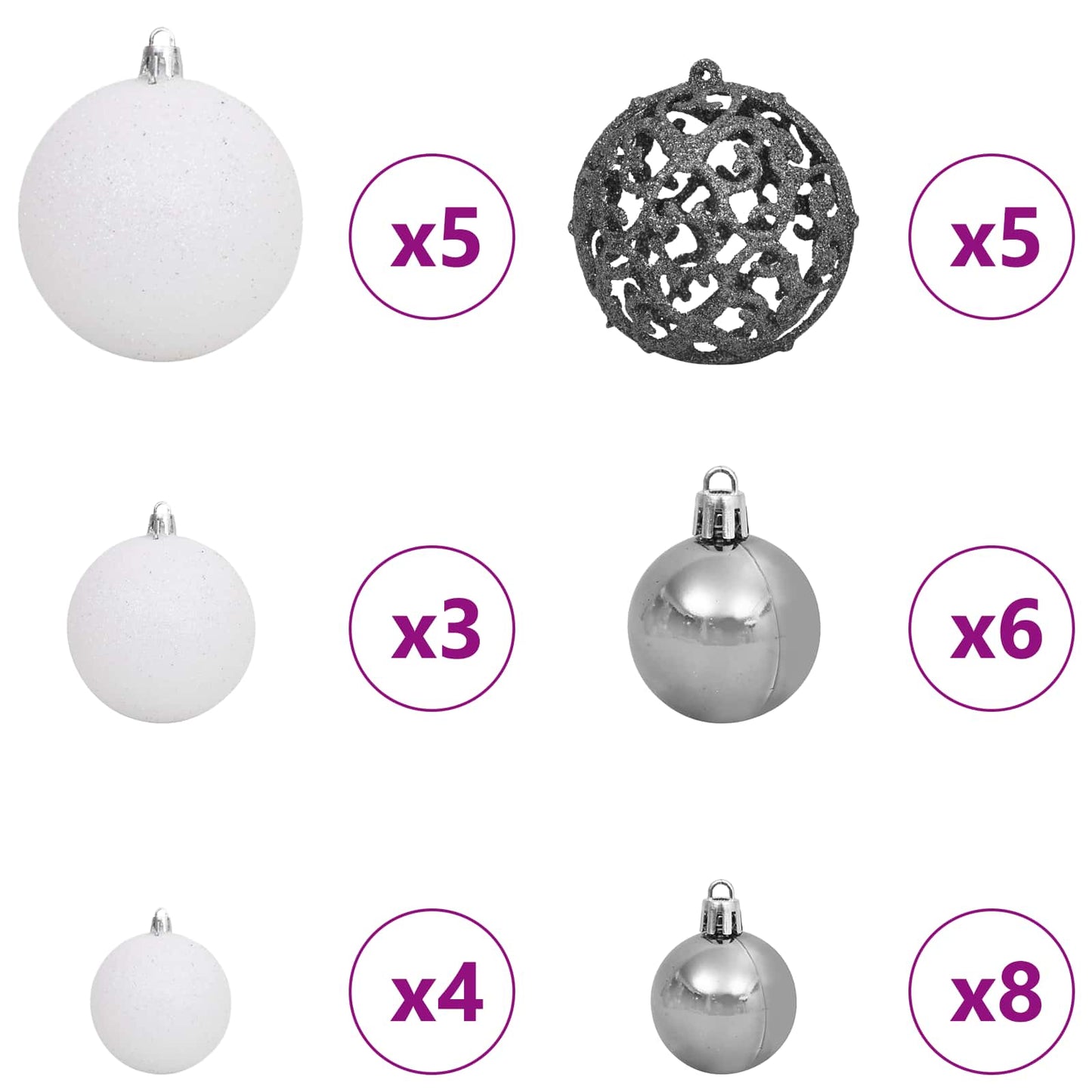 Kunstkerstboom Wit 80 x 80 x 150 cm PVC en Metaal is nu te koop bij PeponiXL, paradijselijk wonen!