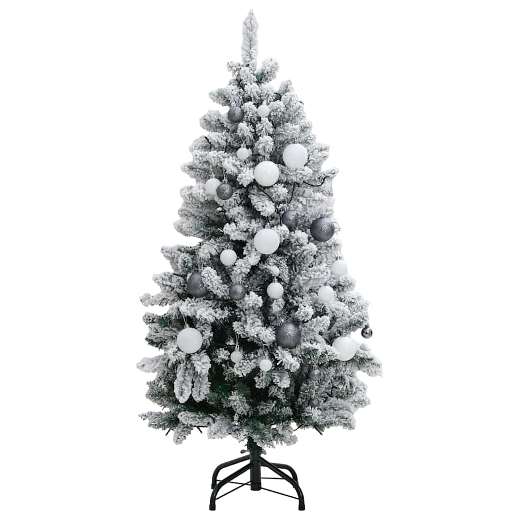 Kunstkerstboom met scharnieren 150 LED's en kerstballen 150 cm is nu te koop bij PeponiXL, paradijselijk wonen!