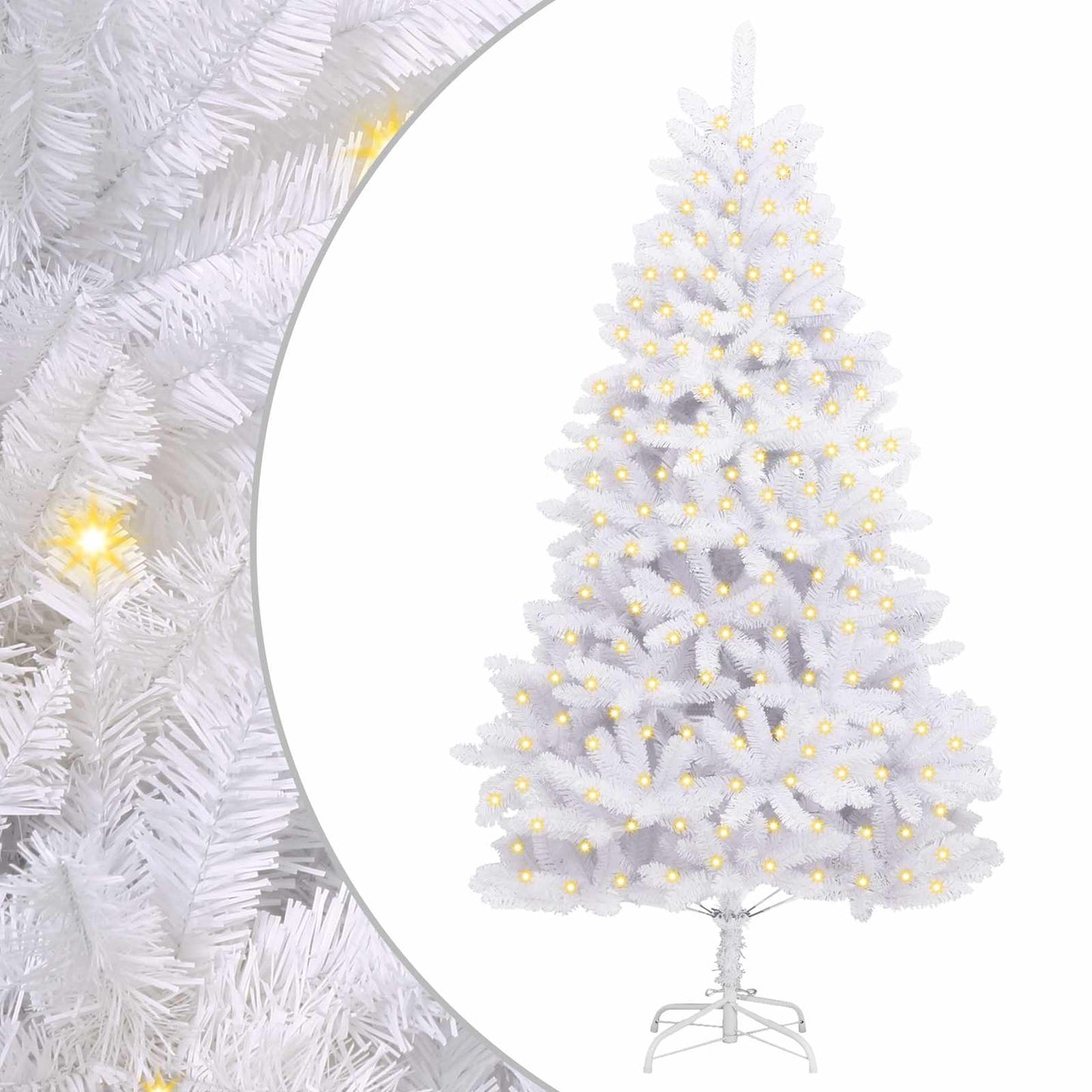 Kunstkerstboom met 300 LED Wit 210 cm PVC en Metaal is nu te koop bij PeponiXL, paradijselijk wonen!
