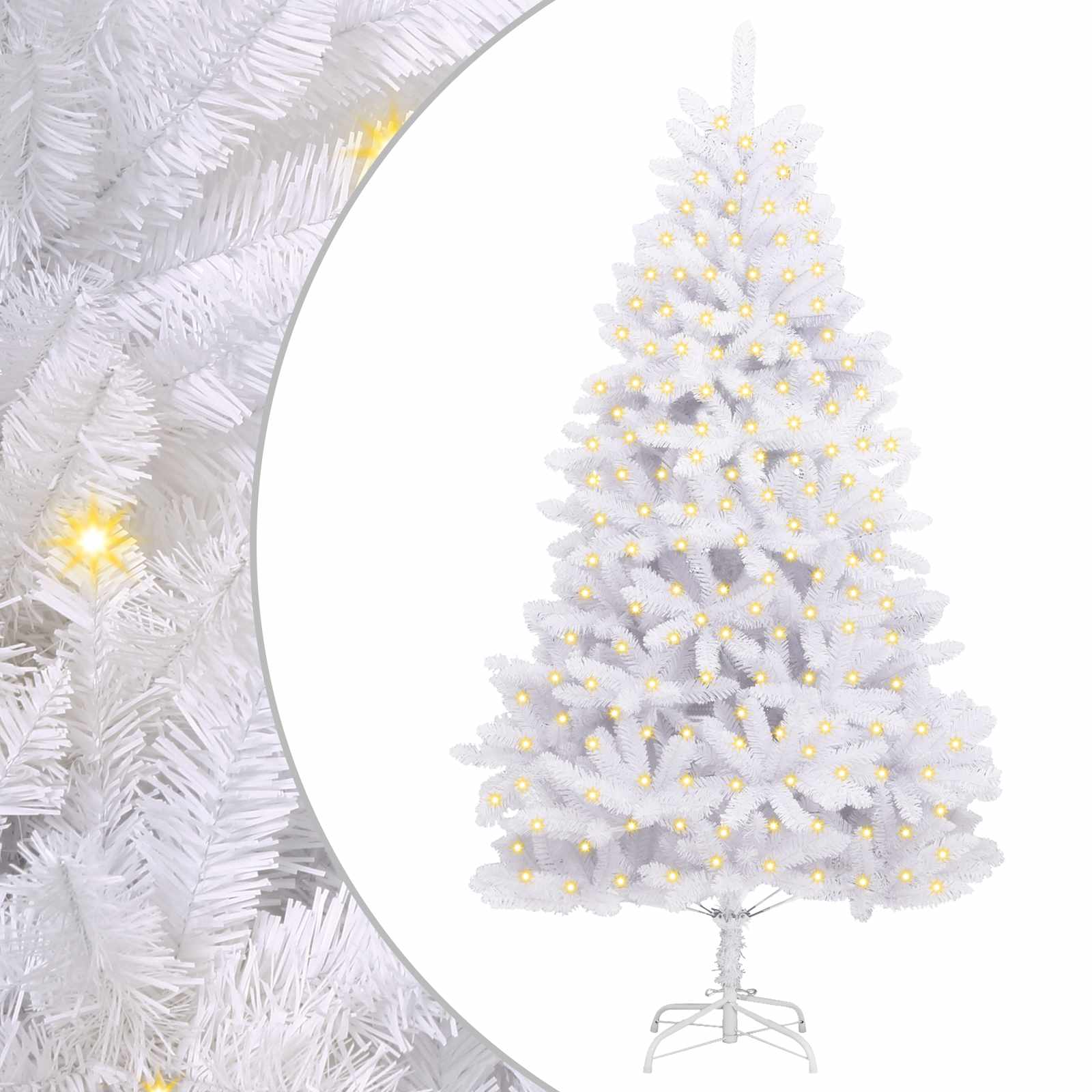 Kunstkerstboom met 300 LED Wit 210 cm PVC en Metaal is nu te koop bij PeponiXL, paradijselijk wonen!