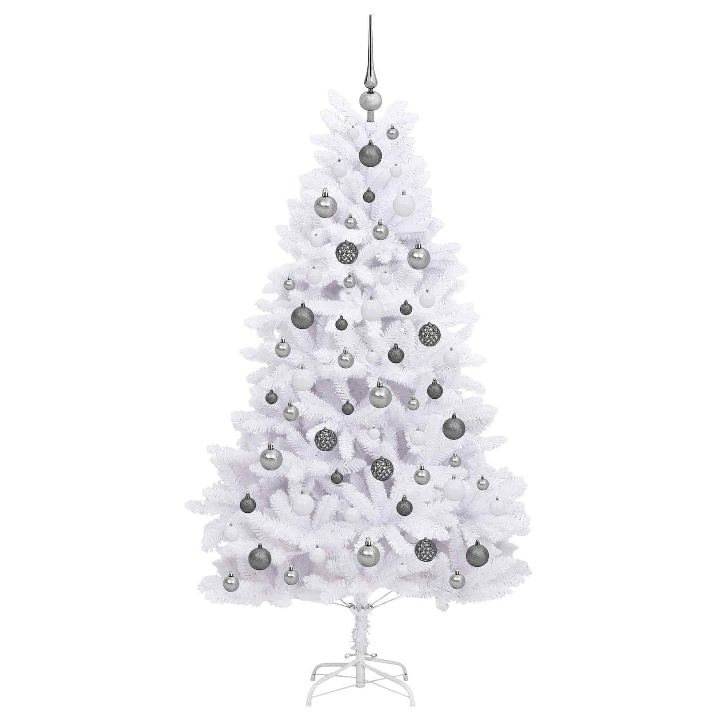 Kunstkerstboom Wit 90 x 90 x 180 cm PVC en Metaal is nu te koop bij PeponiXL, paradijselijk wonen!