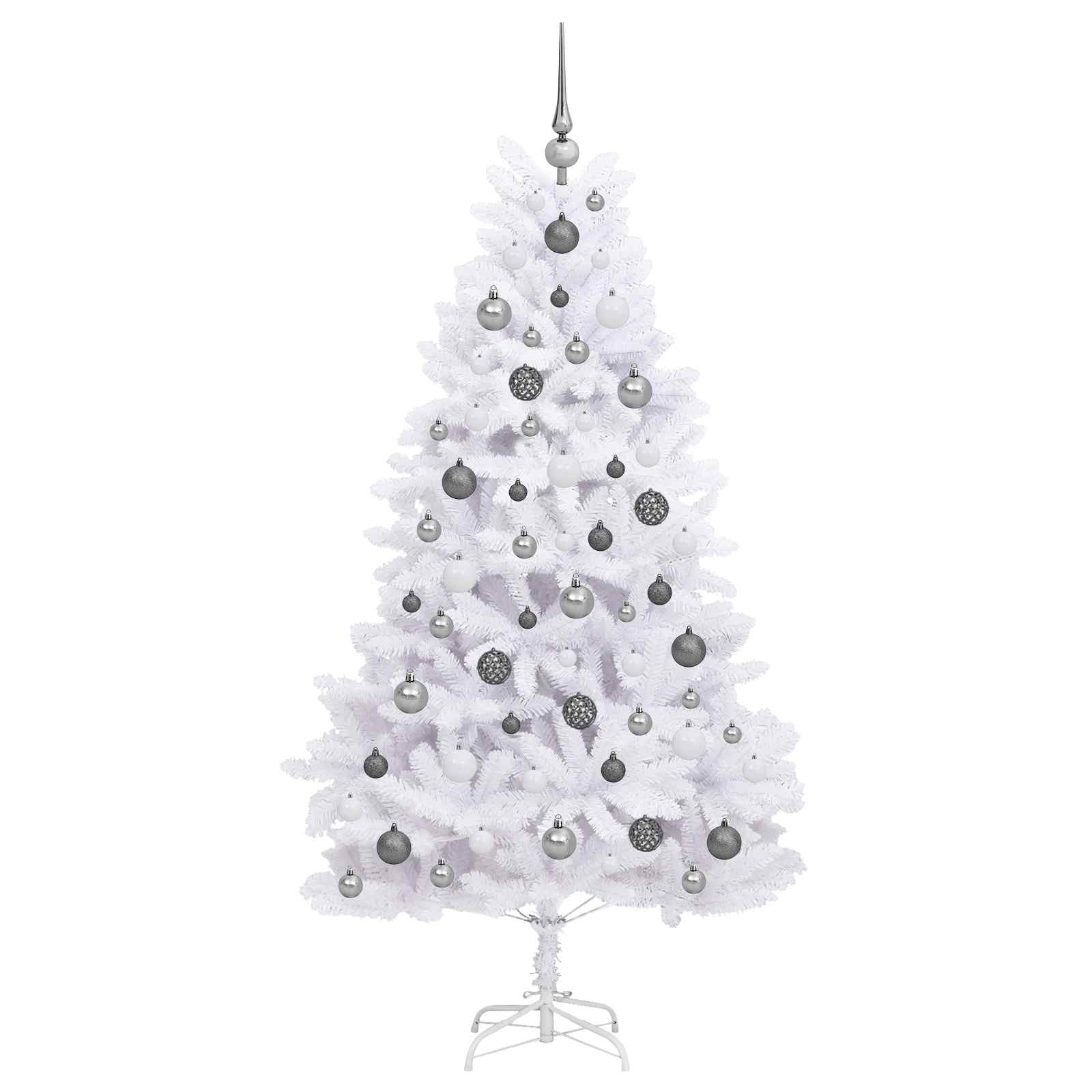 Kunstkerstboom Wit 90 x 90 x 180 cm PVC en Metaal is nu te koop bij PeponiXL, paradijselijk wonen!