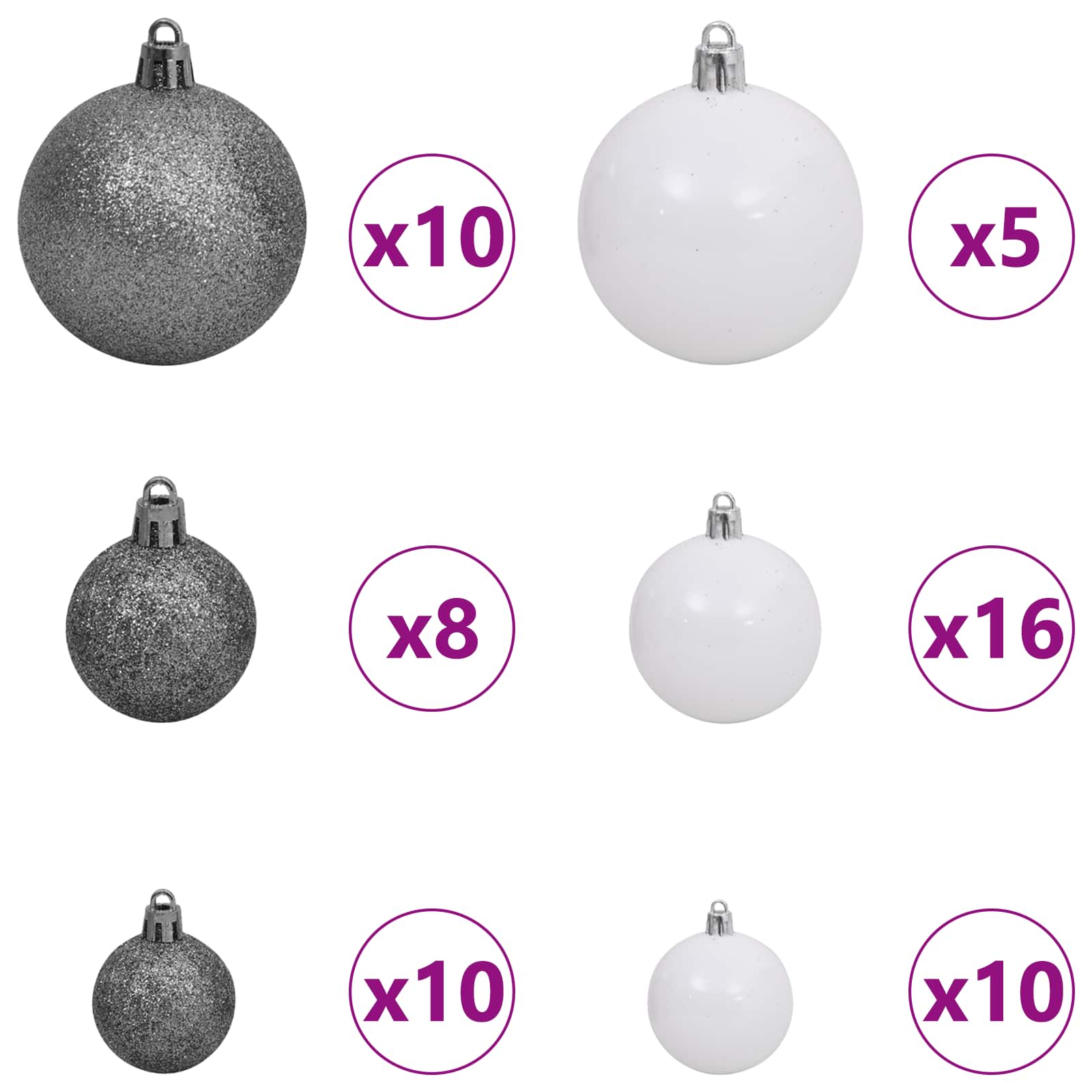 Kunstkerstboom Wit 90 x 90 x 180 cm PVC en Metaal is nu te koop bij PeponiXL, paradijselijk wonen!