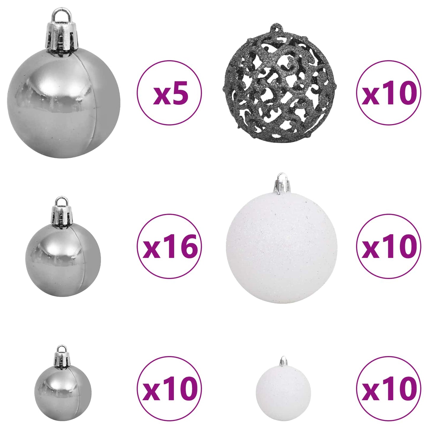 Kunstkerstboom Wit 90 x 90 x 180 cm PVC en Metaal is nu te koop bij PeponiXL, paradijselijk wonen!