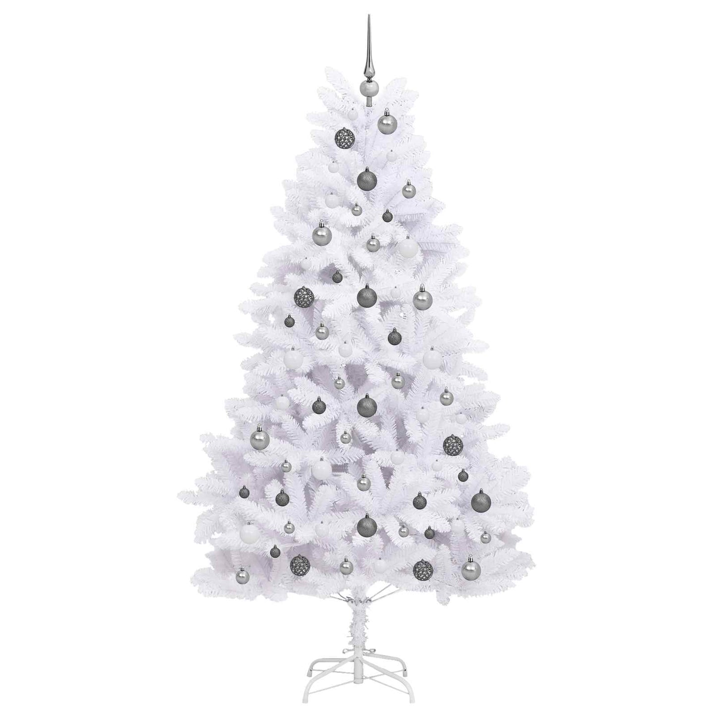 Kunstkerstboom Wit 106 x 106 x 210 cm PVC en Metaal is nu te koop bij PeponiXL, paradijselijk wonen!